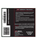 Label details of 5 Quart 20W50 Synthetic Motor Oil Change Kit for Harley-Davidson Twin Cam and Milwaukee-Eight engines.