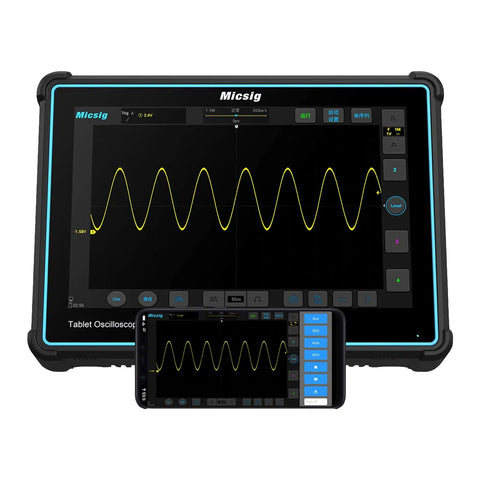 On The Go 4 Channel Oscilloscope With 100 MHz Bandwidth And 1 Giga Samples Per Second Sampling Rate Portable Handheld Scope With A 10 Inch Touch Screen Built For Field Work And Tinkering