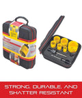Deep Cut Hole Saw Kit Pro Grade With 11 Hole Saws And 3 Accessories For Wood Metal And Steel 2 Inch Cutting Depth Case