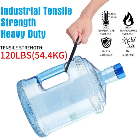 Heavy Duty Zip Ties 12 Inch Nylon 66 Cable Ties With 120 Lb Tensile Strength holding a large water jug handle