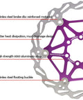 Purple 6061 aluminum alloy rotor for 4 Piston Mountain Bike Hydraulic Disc Brake Set With 160mm Floating Rotors Front And Rear Pre Bled