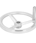Rotary Handwheel 250mm Diameter Cast Iron Chrome Plated With 3 Spoked Revolving Handle For Lathe Milling Machine Grinder Built Like A Tank