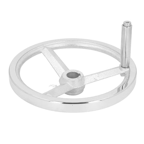 Rotary Handwheel 250mm Diameter Cast Iron Chrome Plated With 3 Spoked Revolving Handle For Lathe Milling Machine Grinder Built Like A Tank