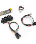Compact Lidar Sensor For Drones And Robots With 0.1-12m Range, with USB adapter and cables for obstacle detection.