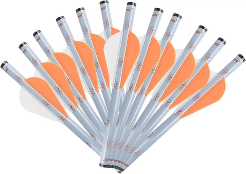12 Pack Arrow Fletching Kit With 2 Inch Vanes Shrink Fletch Stretch Feather Wraps For Arrows And Bolts DIY Archery Tool