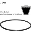 10 pcs A40 Classic Wrapped Rubber V Belt For Power Drive Systems, 42 Inch Outside Circumference, 0.51 Inch Width, 0.32 Inch Thick A Section Drive Belt