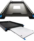 Image of Beefed Up Heavy Duty Locking Drawer Slides with full extension and ball bearing rails for smooth quiet side mount operation.