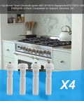 Kitchen with gas stove and Spark Igniter For Gas Stove Replacement Pack Of Four Ceramic Spark Electrodes Burner Ignition Parts on display
