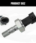 Side view brake pressure switch with threaded metal body and black 2-pin connector