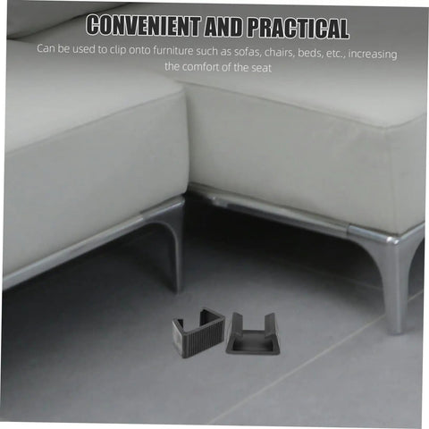 Outdoor Cushion Fasteners 4 Pack Rattan Furniture Clips placed near sectional chairs showing secure fit for cushions and modules