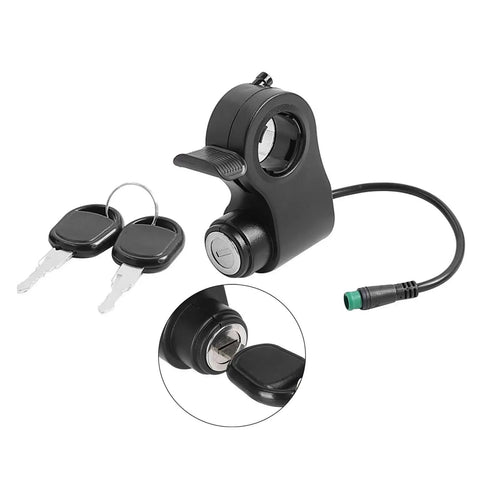 Electric Bike Thumb Throttle With Five Pin Ignition Switch Kit Durable PP Housing No Fuss Install For E Bikes Accelerator Attachment For Smooth Acceleration And Safer Rides Professional Repair Part