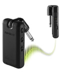 AirLock GT Wireless Instrument System With Low Latency Receiver And Transmitter For Crystal Clear Guitar Signal On Stage And In The Studio USB Output Easy Setup Reliable Signal Quality with black body and green signal waves.