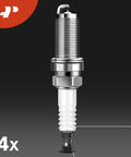 Close-up of iridium spark plug from Set Of 4 Ignition Coil Packs And Iridium Spark Plugs For Jeep Cherokee Compass Renegade and more.