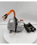 Reliable 18CC Electric Auto AC Compressor For Refrigerated Trucks And EV Haulers showing detailed electrical connections and mounting bracket.