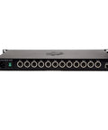 12 Output Live Performance Audio And MIDI Interface With 24 Bit 96 KHz AD DA OLED Touchscreen Dual USB C Ports Ethernet front view
