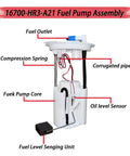 Honda Fuel Pump Assembly 16700 HR3 A21 for TRX420 TRX500 TRX520 showing components like compression spring and oil sensor