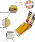 2-Pack pH Test Strips With 160 Total Strips, Universal 1-14 pH Range Litmus Paper shown with color chart and packaging details