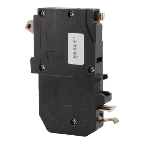 20 Amp Single Pole Dual Function AFCI GFCI Circuit Breaker With Plug On Neutral 120 To 240 Volt 10kAIC UL Listed For Safe Everyday Home Electrical Protection back view