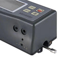 No Sweat Portable Surface Roughness Tester Ra Rz Gauge with LCD screen and USB port, used for measuring surface texture precision.