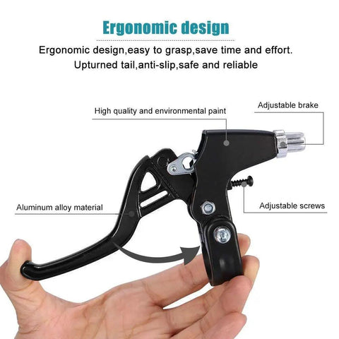 Universal 2.2cm Aluminum Alloy Bicycle Brake Lever For Most Road And Mountain Bikes, V-Brake Handlebar Upgrade, held in hand