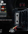 4D Smoked LED Tail Lights for 2007 to 2018 Jeep Wrangler JK JKU with built-in resistors and waterproof design rear view