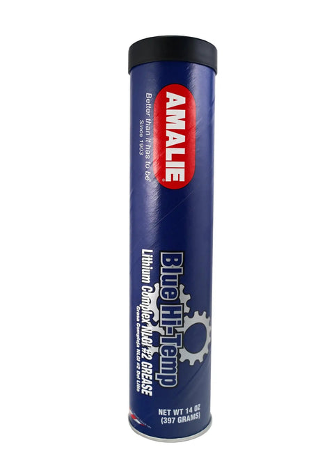 Blue High Temp Grease Grade Two That Stays Put Under Extreme Pressure And Water Washout Resistance 14 Oz Tube Front View