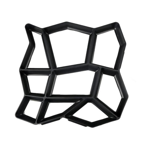 Two Packs Concrete Slab Molds For Walkways And Paths Irregular Grid Pavement Mold For Driveways Patios And Garden Paths Black 34 Cm