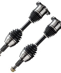 4WD Front CV Axle Shafts Pair For 6 Lug Chevy GMC Trucks Including Silverado Suburban Tahoe Blazer Avalanche K1500 K2500 Pickup Replacement Kit With Direct Fit And Heavy Duty Construction, shown side by side