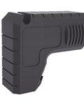 Heavy Duty 2.5 Inch Dust Port Adapter For Table Saw With Snap On Hook, black polymer adapter for sawdust extraction.