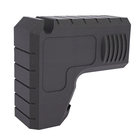 Heavy Duty 2.5 Inch Dust Port Adapter For Table Saw With Snap On Hook, black polymer adapter for sawdust extraction.