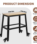 No Sweat Heavy Duty Drill Press Stand With Smooth Rolling Casters And Quick Adjust Platform 700 Lb Capacity rugged steel cart dimensions 27.6in by 13.8in.