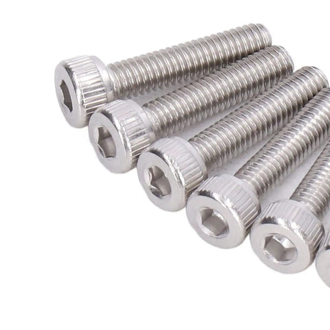 Tough As Nails M4 Metric Bolt Kit 100 Piece Galvanized Steel Hex Socket Cap Screws 8 to 20mm length on display.