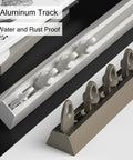 Commercial Grade Sliding Barn Door Hardware Kit Delivering Flawless Glide Aluminum Ceiling Track with two color options.