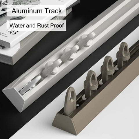 Commercial Grade Sliding Barn Door Hardware Kit Delivering Flawless Glide Aluminum Ceiling Track with two color options.