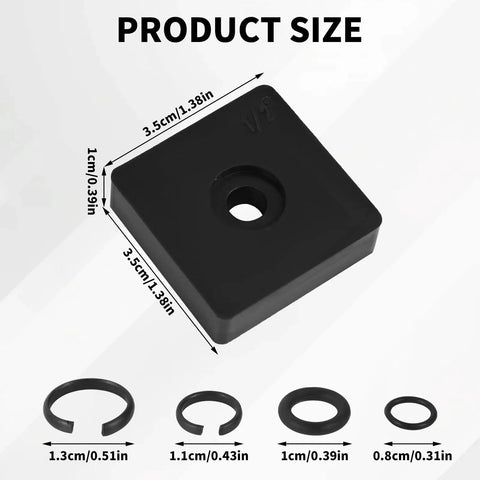 Heavy Duty Pro Grade Impact Retaining Ring Kit With O Rings And Anvil Tool For Electric And Pneumatic Wrenches product size