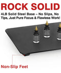 Solid steel base with non-slip feet for All In One Soldering Station With 5x Magnetic Magnifying Lamp And Heavy Duty Work Station.
