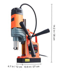 Heavy Duty Magnetic Drill Press Featuring A Badass 1300 Watt Motor Delivering Rock Solid 2810 Lbf Pull Force To Rip Through Thick Steel Plates Like Butter Daily, close-up view.