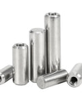Internal Threaded Dowel Pin Set For Precision Assembly, Blind Locating Pins M6x12x30mm, 304 Stainless Steel, 2 Pieces displayed