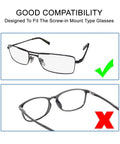 Soft Silicone Eyeglasses Nose Pads With Air Cushion For Ultra All Day Comfort shown compatible with rectangular glasses