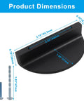 Product dimensions of Black Solid Aluminum Half Moon Cabinet Pulls Set Of Four Semicircle Drawer Pulls 3.76 Inches Total Length