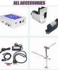 Pro Level Industrial Automatic Coding Machine And Label Printer Prints QR Codes Barcodes And Serial Numbers On The Fly accessories including print head and controller.