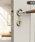 Zinc Alloy Silent Door Lockset With Retro Chinese Style Split Handle Universal Fit Keyed Hardware Kit For Bedroom