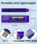 Ten Pack 64GB USB 3.0 Flash Drives Blue 70MB/s Read Speed Slim Thumb Drives For Quick Data Transfer And Backward Compatibility With USB 2.0 Ideal For School Work And Travel, purple USB 3.0 flash drive with lanyard hole