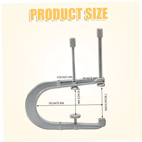 Six Inch Three Hole C Clamp For Acoustic Guitar And Ukulele Bridge Repair, Secure Hold To Fix Loose Bridges Without Glue
