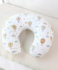 Mom Approved Ultra Soft Nursing Pillow Cover For Breastfeeding Pillows, Stretchy Removable Slipcover With Hidden Zipper in hot air balloon print