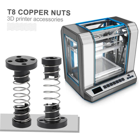 2-Pack Stainless Steel T8 Lead Screws With Copper Nuts Kit for 3D Printers alongside 3D printer