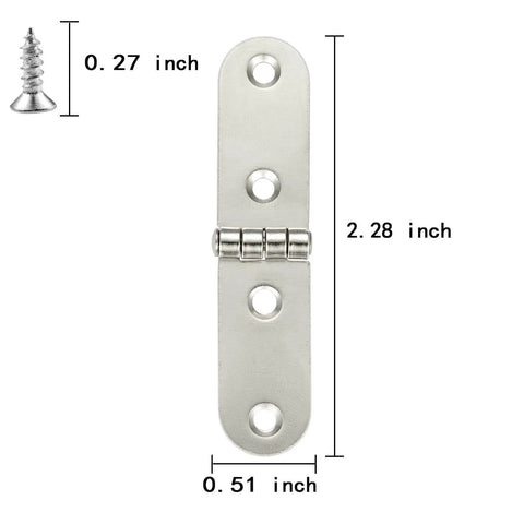 Satin Silver Mini Hinges for Wooden Boxes 20 Pack Die Cast Iron Hardware With 270 Degree Opening Rust-Resistant Satin Finish