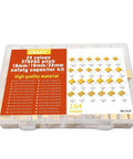 24 Value Safety Capacitor Kit For DIY Nerds With 164 Pieces MKP Film Capacitors in labeled plastic case