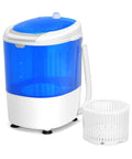 Compact Portable Washing Machine, 5 Point 5 Lb Mini Washer And Spinner Combo with blue lid and white basket.