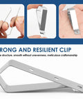 Stainless Steel Garage Door Opener Clip For Visor 10 Pack, Durable Remote Visor Clips Bulk Set displayed on hand and surface